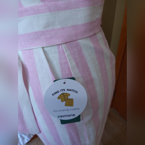 Geo-belt linen pant - Picture 3 of 7